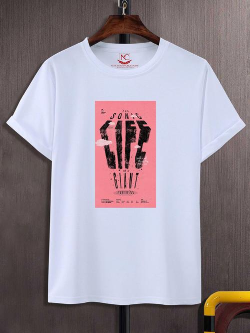 unisex white polyester graphic print t-shirt - 20857204 - Standard Image - 0