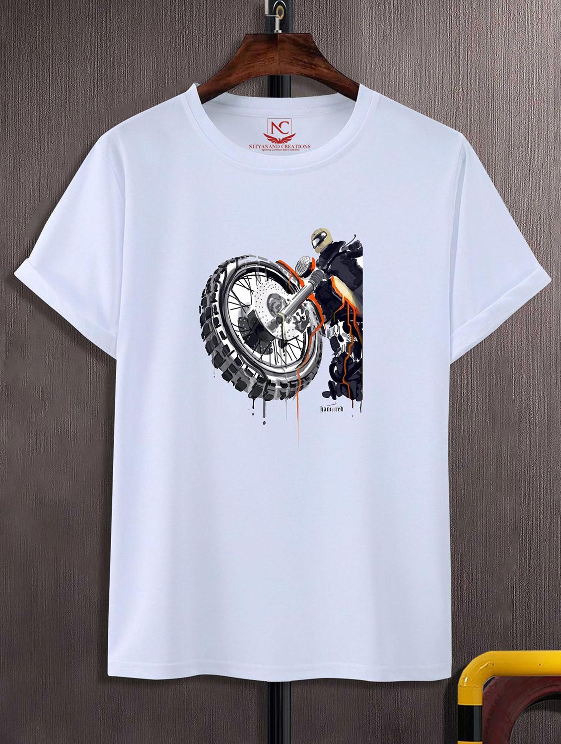 unisex white graphic printed t-shirt - 20857215 -  Zoom Image - 0