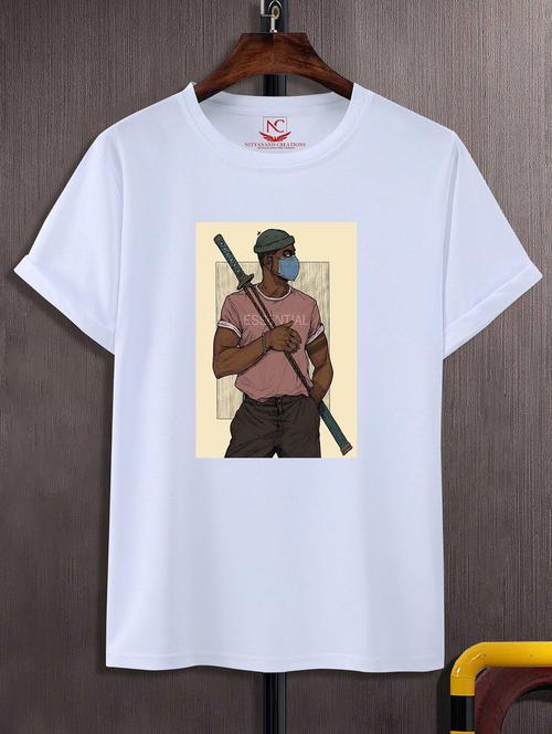 unisex white graphic print t-shirt - 20857228 - Standard Image - 0