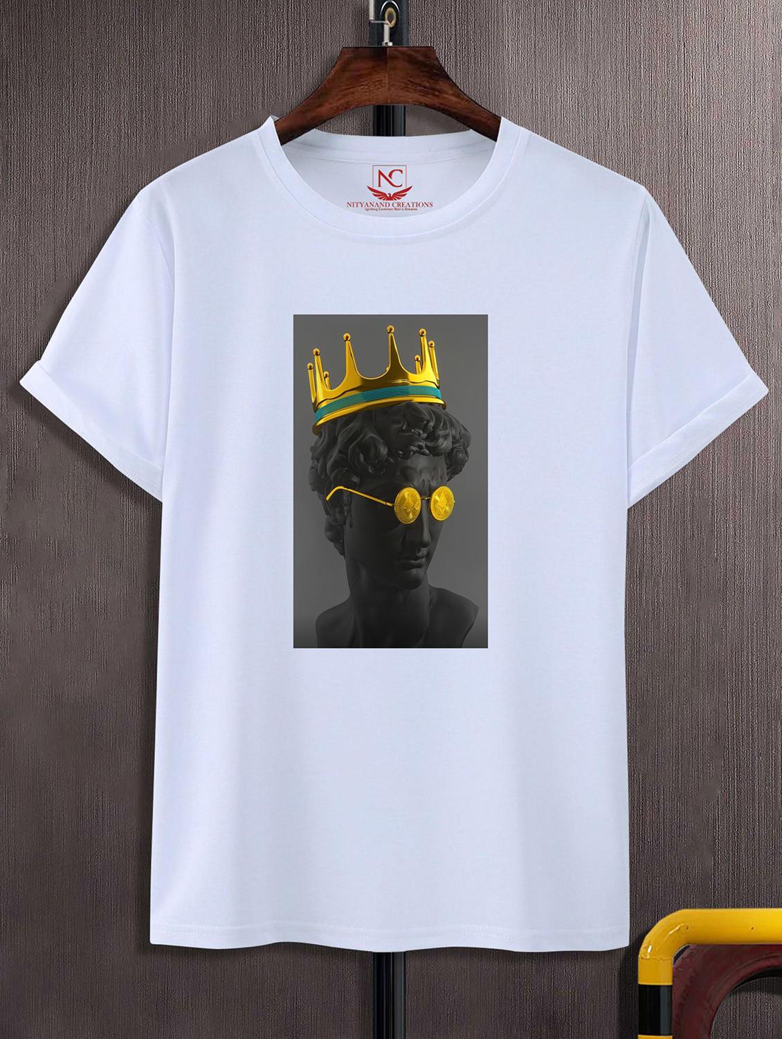 unisex white polyester graphic print t-shirt - 20857229 - Zoom Image - 0