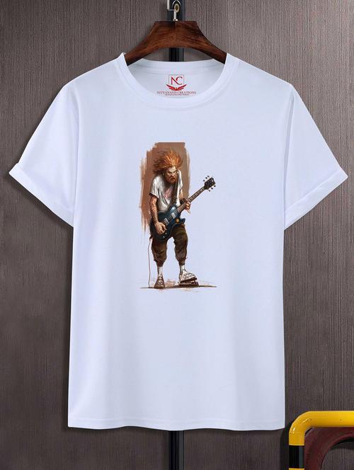 unisex white graphic printed t-shirt - 20857230 - Standard Image - 0