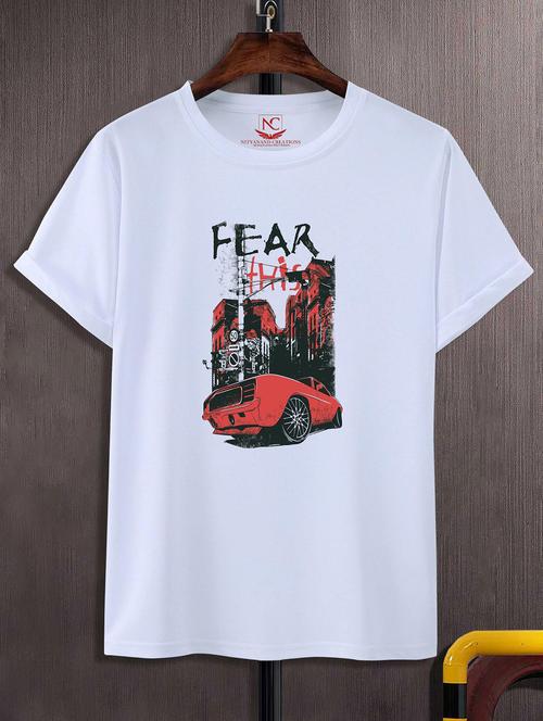 unisex white graphic printed t-shirt - 20857248 -  Standard Image - 0