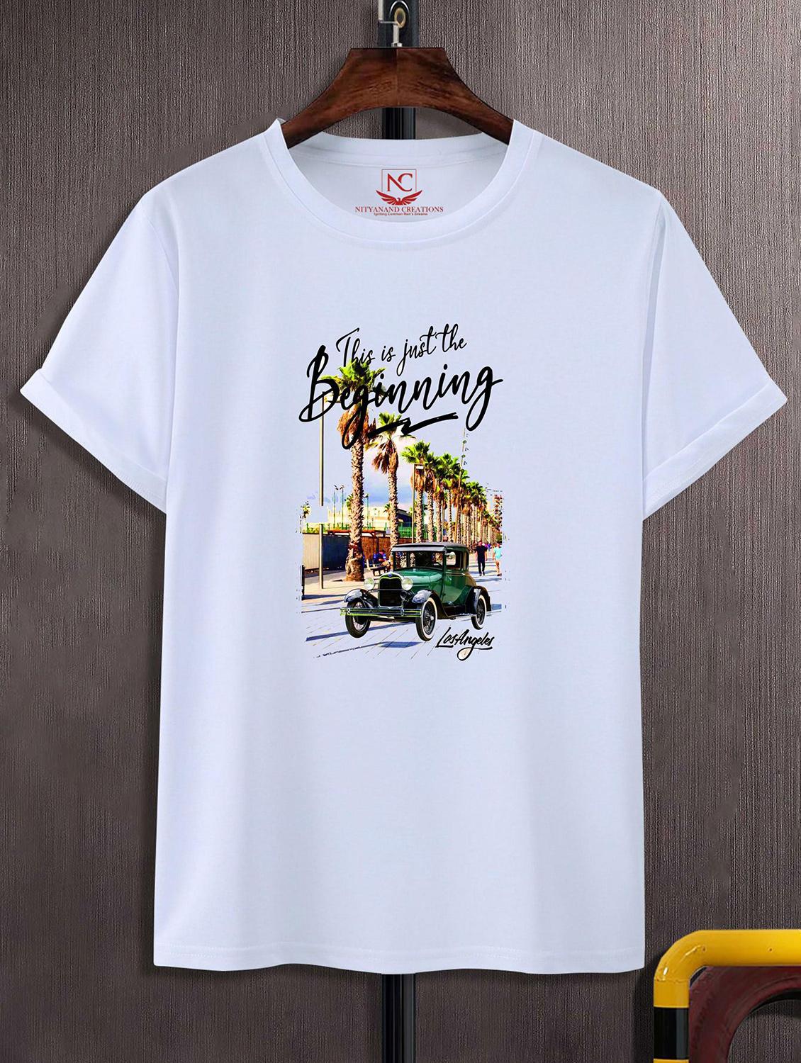 unisex white graphic print t-shirt - 20857250 - Zoom Image - 0