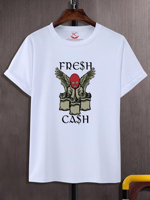 unisex white graphic print t-shirt - 20857253 - Standard Image - 0