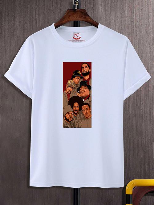 unisex white graphic print t-shirt - 20857258 - Standard Image - 0