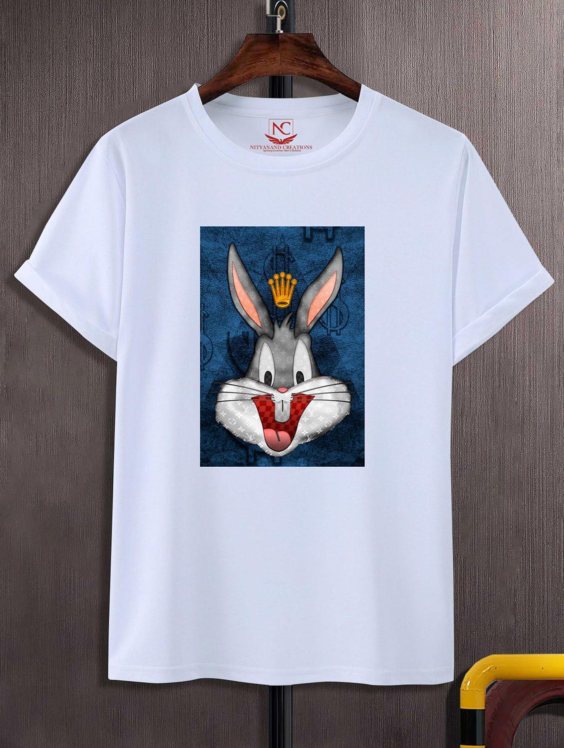 unisex white polyester graphic print t-shirt - 20857259 - Zoom Image - 0