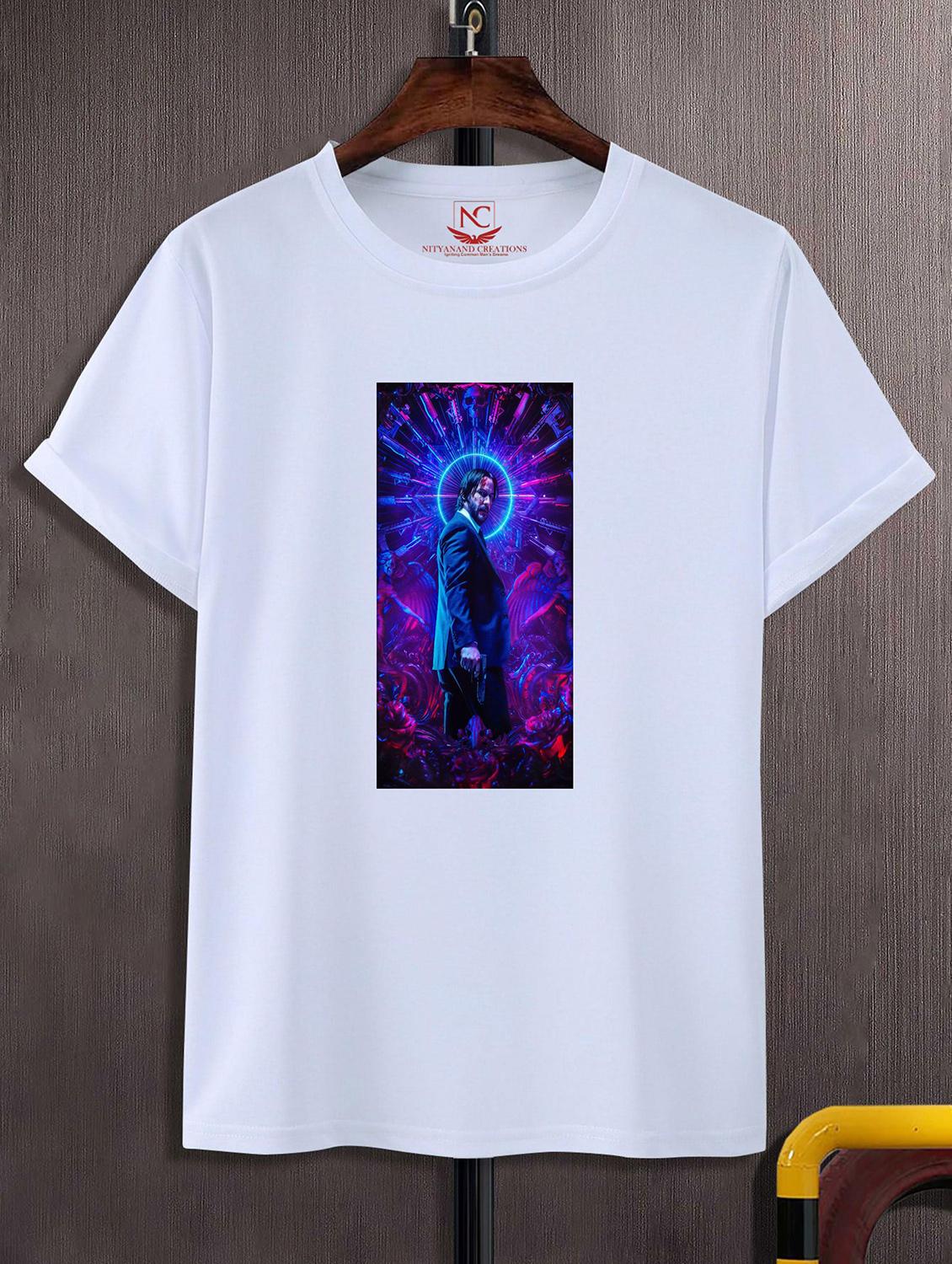 unisex white polyester graphic print t-shirt - 20857279 -  Zoom Image - 0
