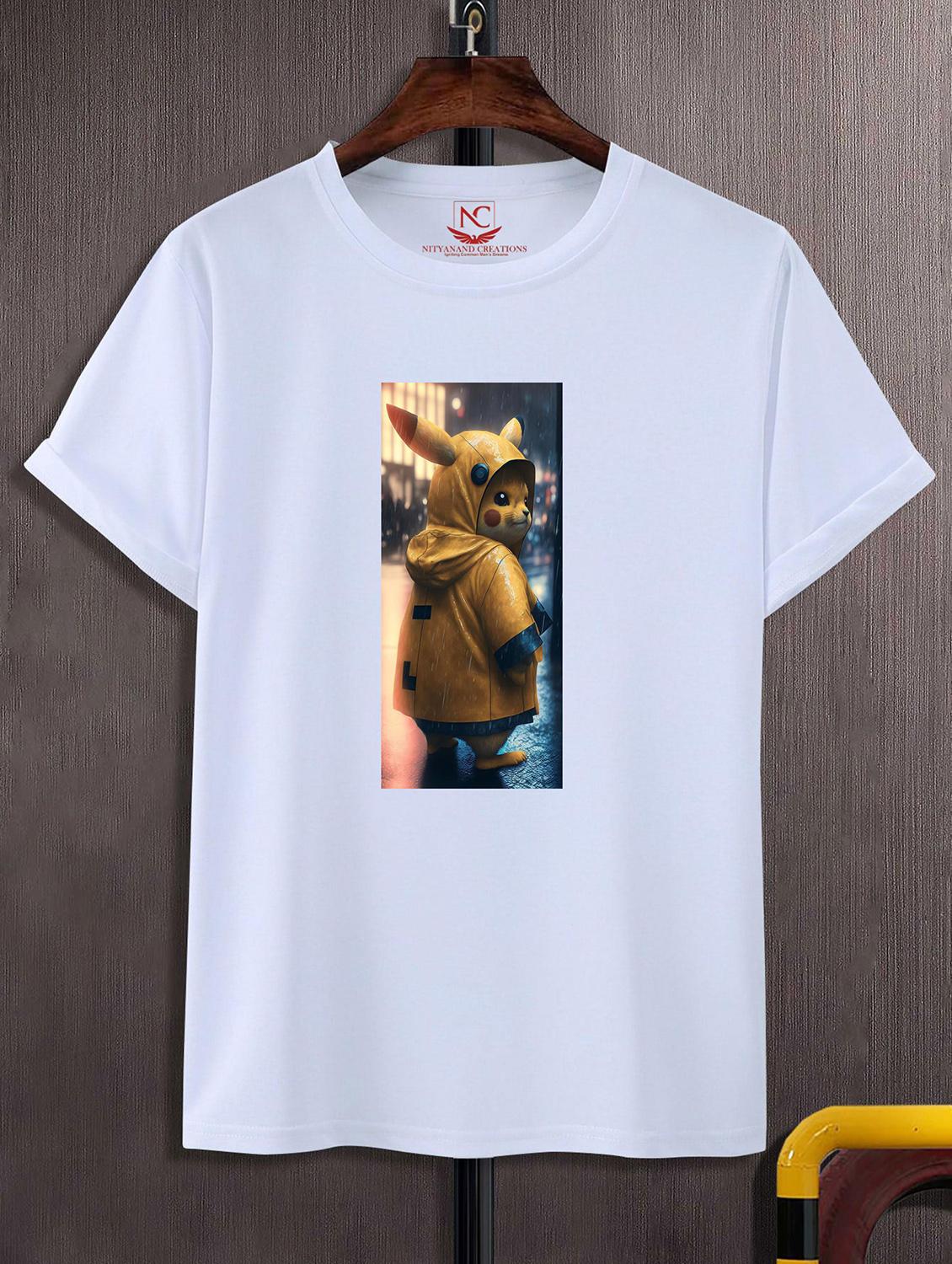 unisex white polyester graphic print t-shirt - 20857291 - Zoom Image - 0