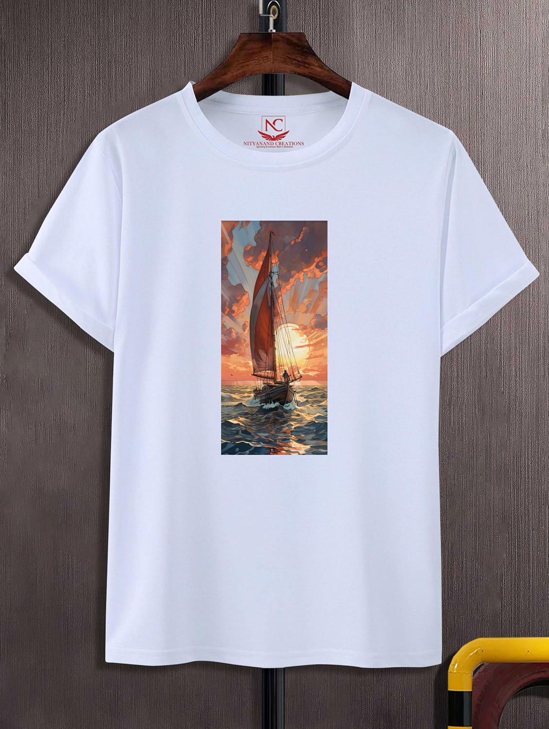 unisex white polyester graphic print t-shirt - 20857296 -  Zoom Image - 0
