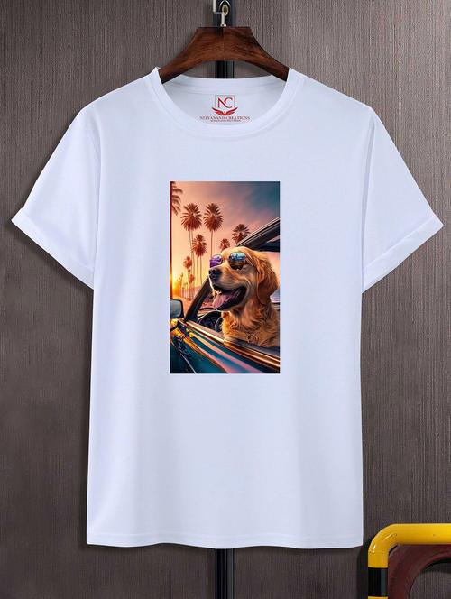 unisex white graphic print t-shirt - 20857301 - Standard Image - 0