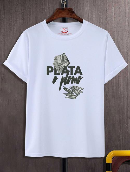 unisex white polyester graphic print t-shirt - 20857305 -  Standard Image - 0