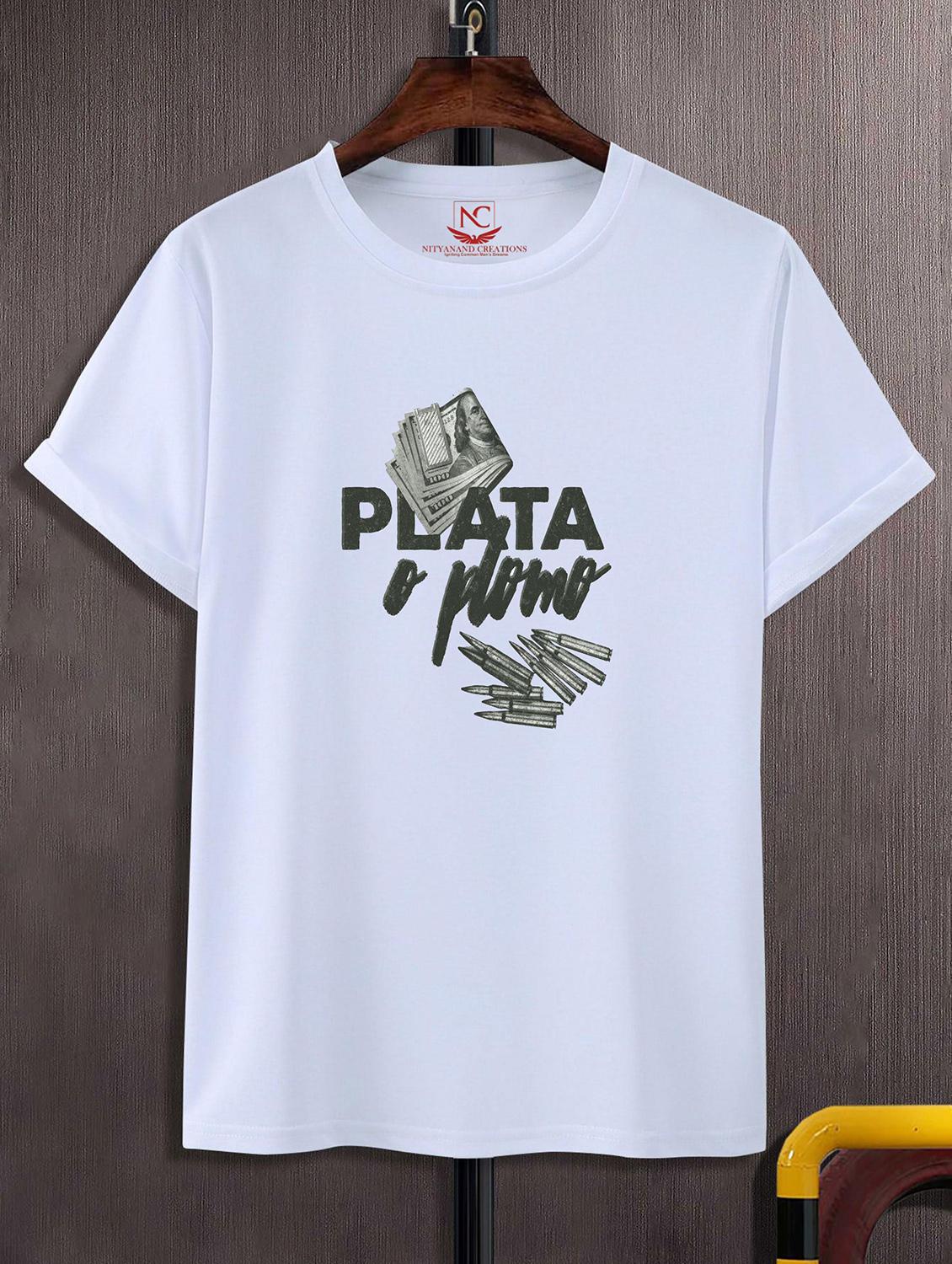 unisex white polyester graphic print t-shirt - 20857305 -  Zoom Image - 0