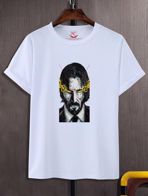unisex white polyester graphic print t-shirt - 20857308 -  Standard Image - 0