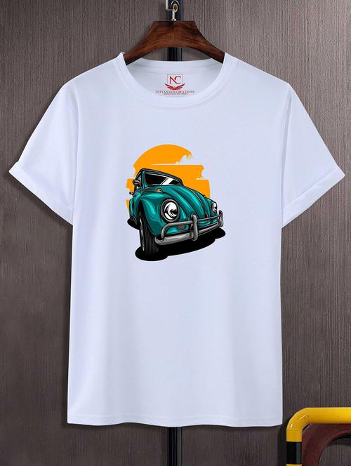 unisex white graphic printed t-shirt - 20857314 -  Standard Image - 0