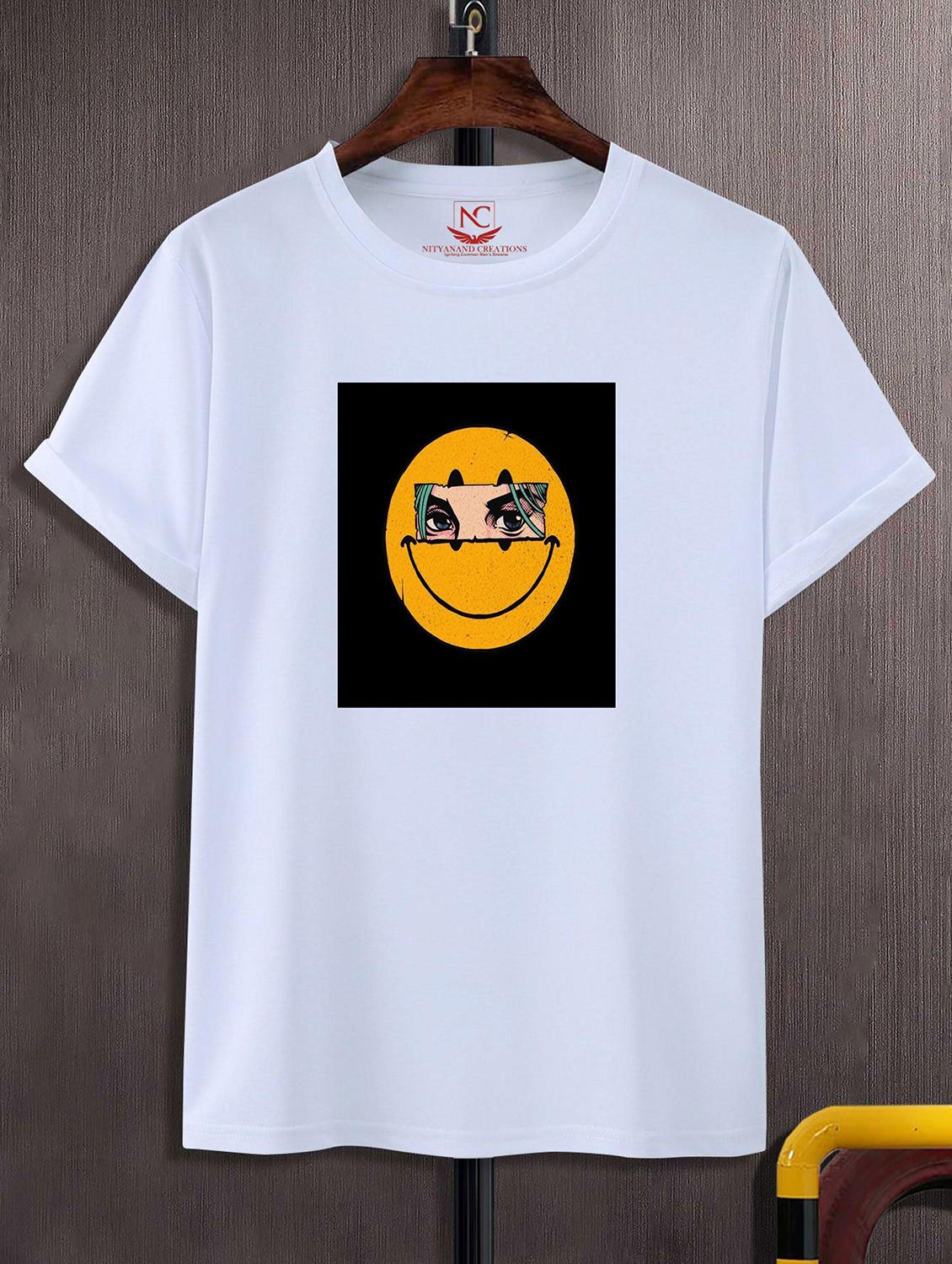unisex white polyester graphic print t-shirt - 20857324 - Zoom Image - 0