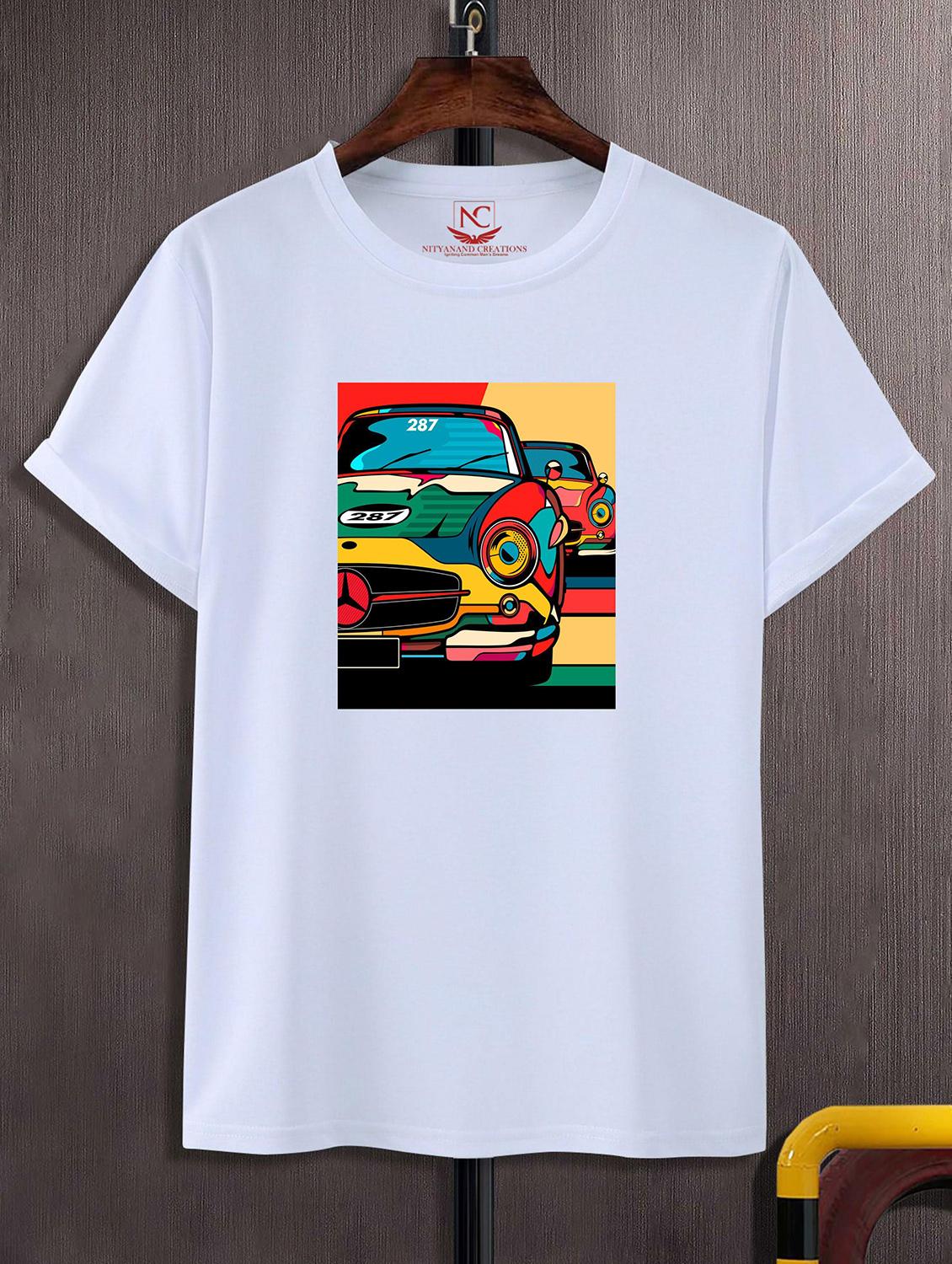 unisex white graphic print t-shirt - 20857337 - Zoom Image - 0