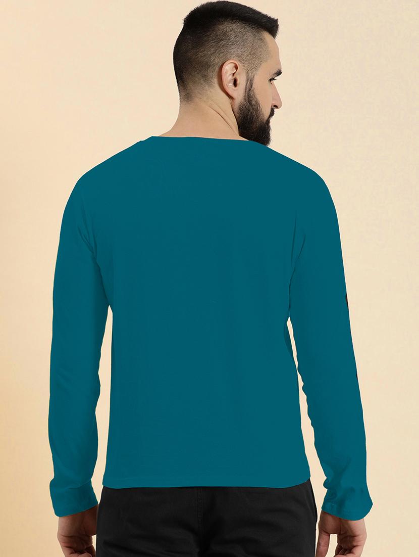 teal polyester front print tshirt - 20857434 - Standard Image - 3