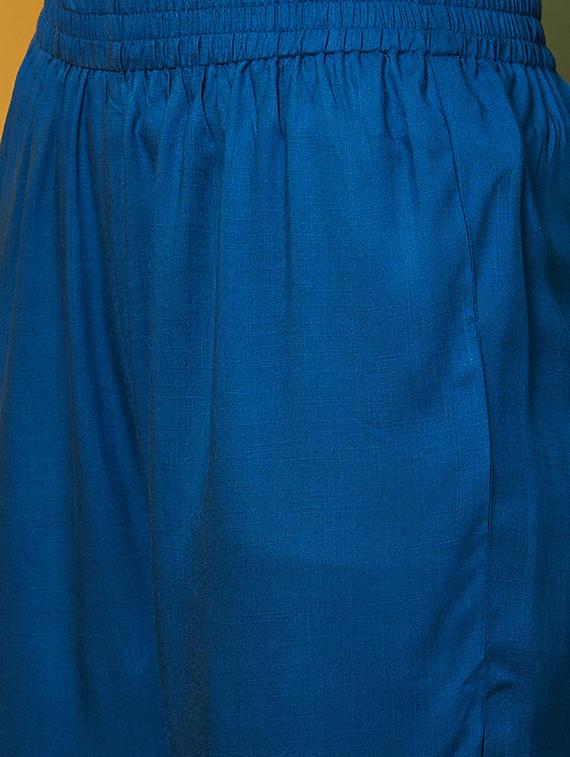 blue printed kurta pant set - 20857853 - Standard Image - 5