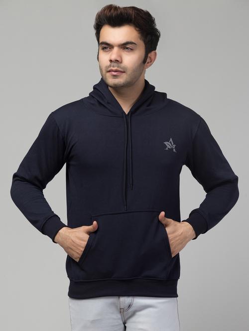 navy blue fleece plain sweatshirt - 20858890 - Standard Image - 0
