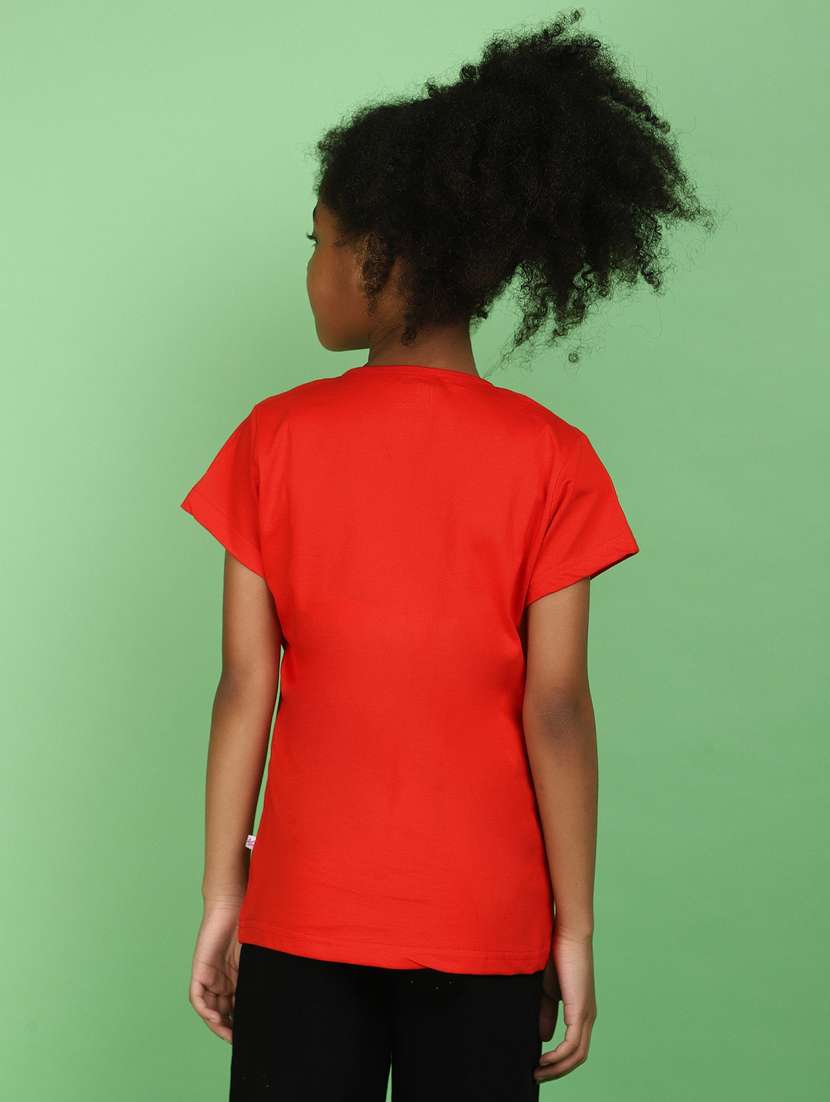 girls round neck graphic regular tee - 20862801 -  Standard Image - 3