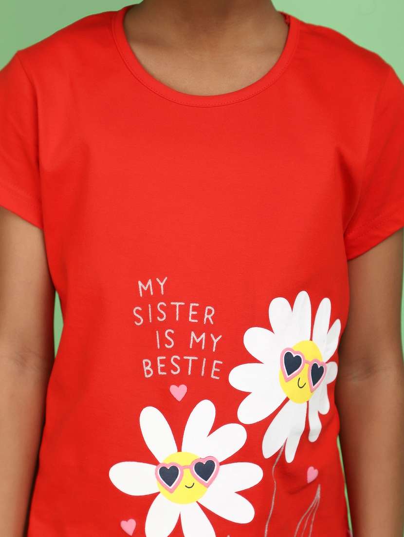 girls round neck graphic regular tee - 20862801 -  Standard Image - 5