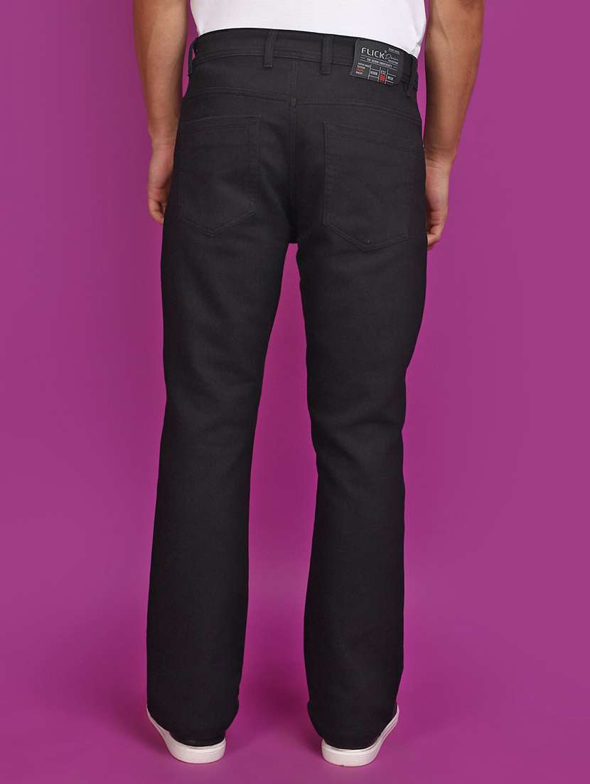 men mid rise plain denim jeans - 20862830 -  Standard Image - 3