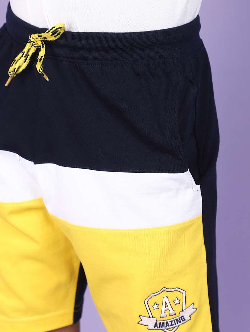 navy blue colourblocked detailed three fourth - 20862838 -  Standard Image - 5