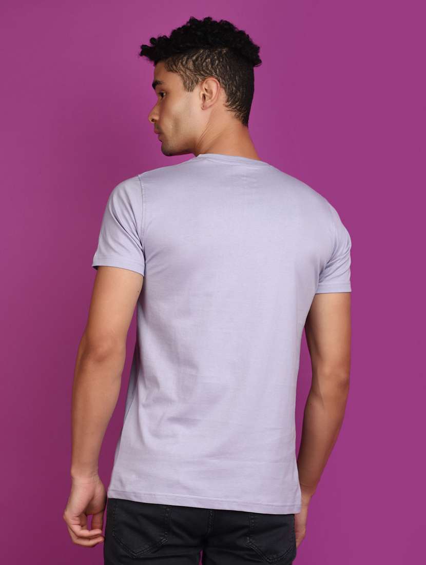 men round neck front printed t-shirt - 20862871 -  Standard Image - 3
