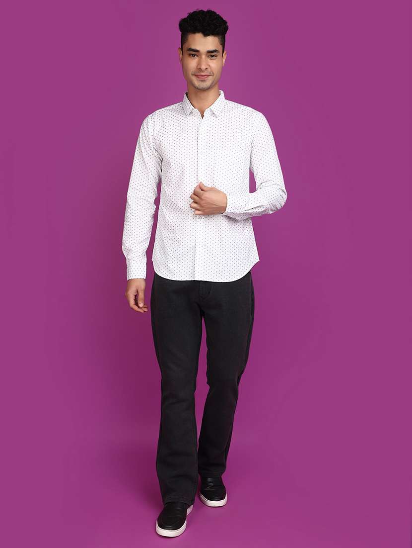white cotton casual shirt - 20862956 -  Standard Image - 3