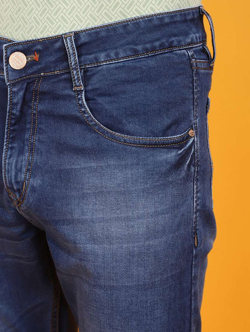 men mid rise washed denim jeans - 20863256 -  Standard Image - 3