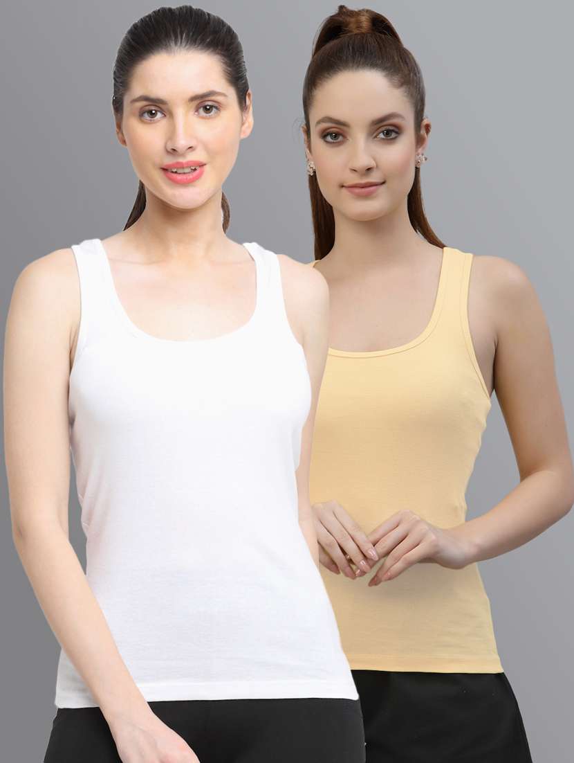 multi colored cotton tank  top - 20863720 -  Zoom Image - 0