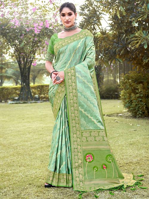 women self design banarasi saree with blouse - 20864220 - Standard Image - 0