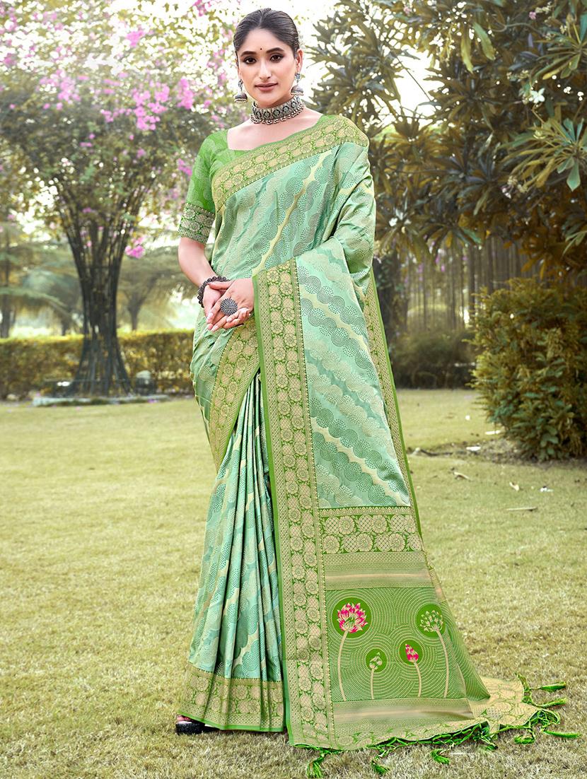 women self design banarasi saree with blouse - 20864220 - Zoom Image - 0