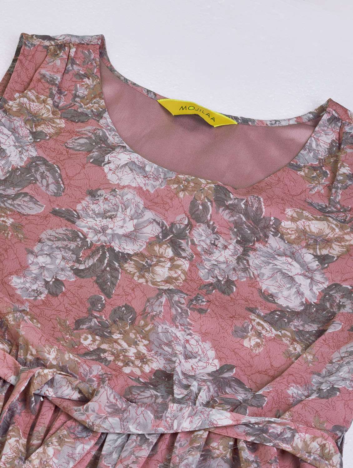 round neck floral printed fit & flare dress - 20864363 - Standard Image - 5