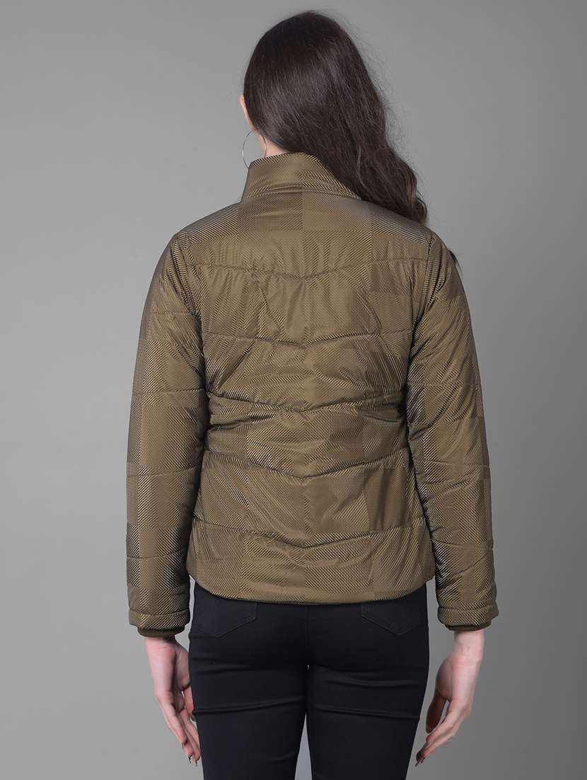 women olive long sleeve jacket - 20864501 - Standard Image - 3