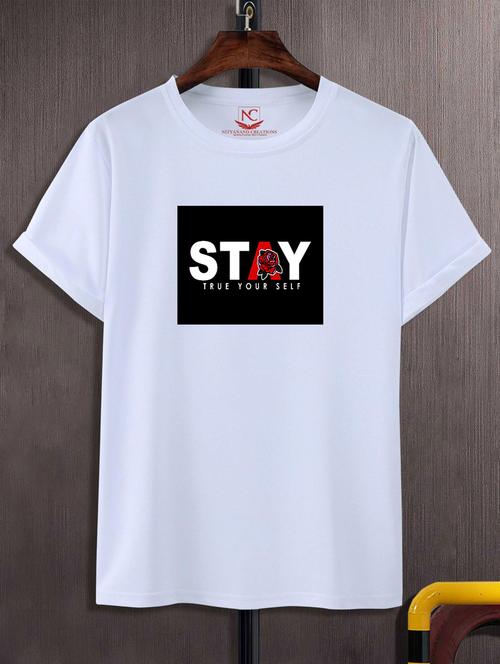 unisex white graphic printed t-shirt - 20866143 - Standard Image - 0