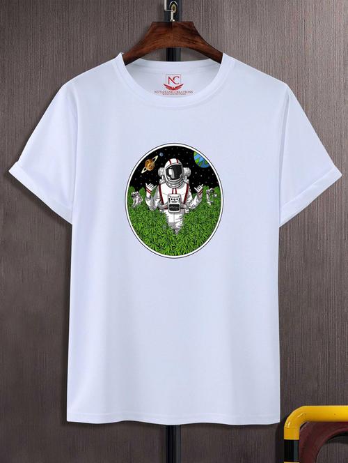 unisex white graphic printed t-shirt - 20866149 - Standard Image - 0