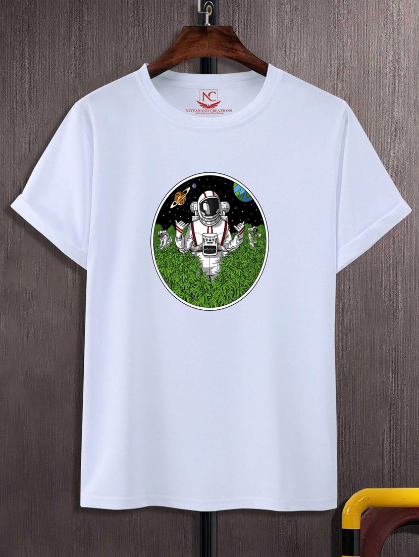 unisex white graphic printed t-shirt - 20866149 - Zoom Image - 0
