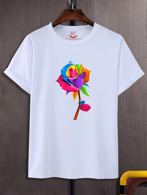 unisex white graphic printed t-shirt - 20866150 -  Standard Image - 0