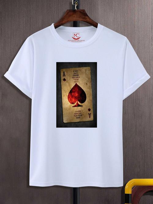 unisex white graphic printed t-shirt - 20866165 - Standard Image - 0
