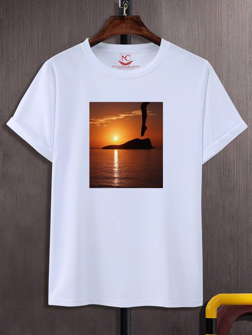 unisex white graphic printed t-shirt - 20866474 - Zoom Image - 0