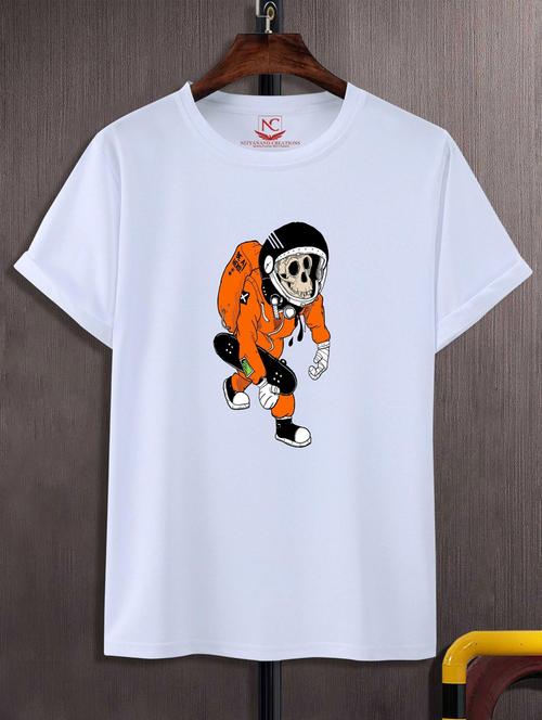 unisex white graphic printed t-shirt - 20866611 -  Standard Image - 0