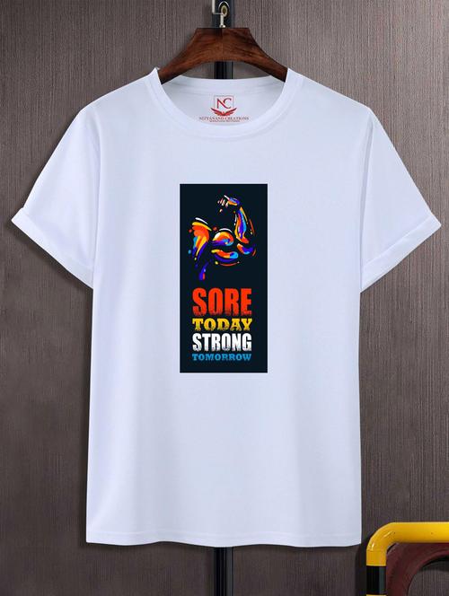 unisex white graphic printed t-shirt - 20866661 - Standard Image - 0