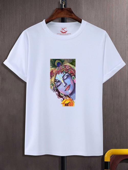 unisex white graphic printed t-shirt - 20866723 -  Standard Image - 0