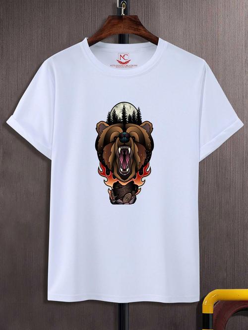 unisex white graphic printed t-shirt - 20866730 - Standard Image - 0