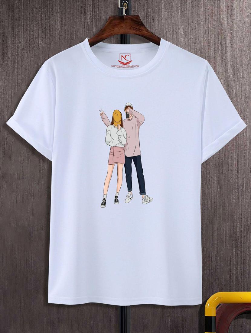 unisex white graphic printed t-shirt - 20866734 - Zoom Image - 0