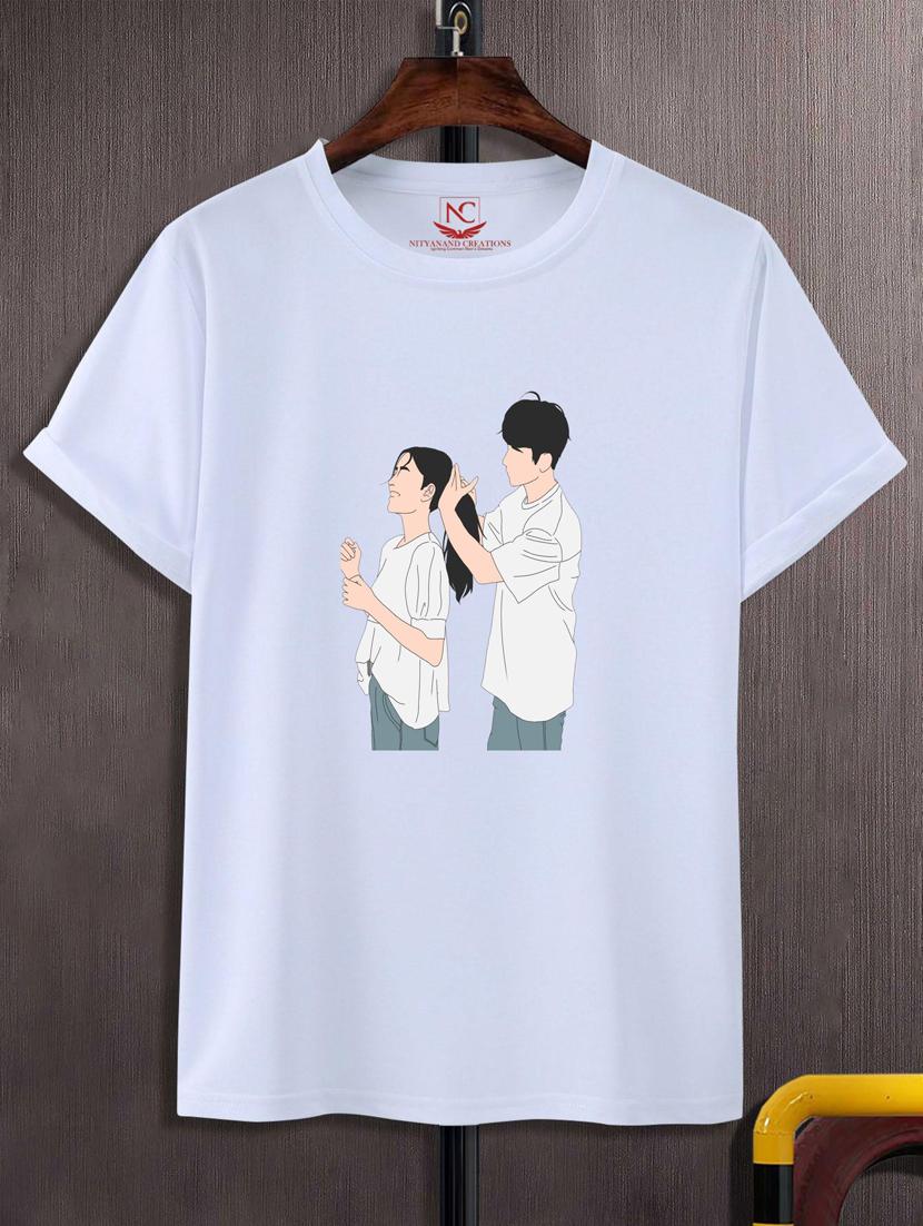 unisex white graphic printed t-shirt - 20866736 - Zoom Image - 0