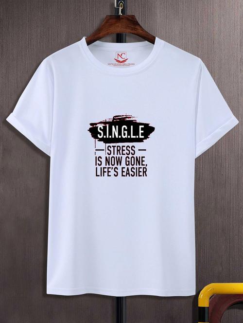 unisex white graphic printed t-shirt - 20866781 -  Standard Image - 0