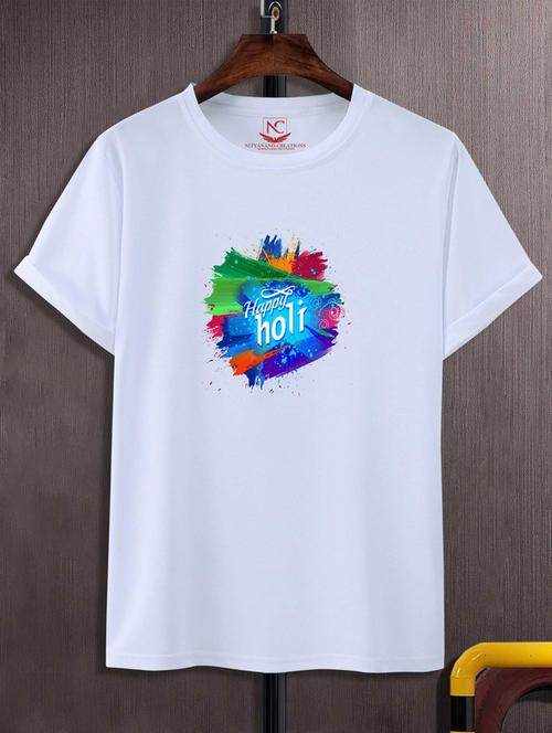 unisex white graphic printed t-shirt - 20866917 -  Standard Image - 0