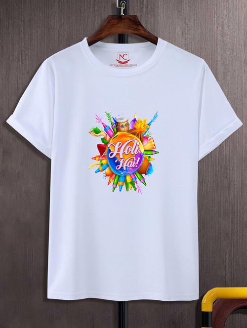 unisex white graphic printed t-shirt - 20867523 - Standard Image - 0